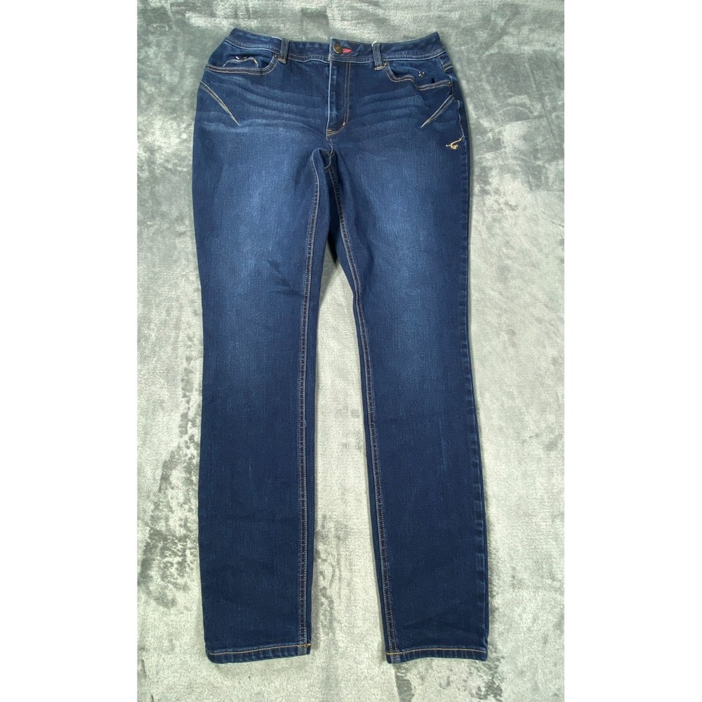 Apple Bottom Straight Leg Jeans By Nelly 10 Women Metal Tag Logo Embroidered Y2K